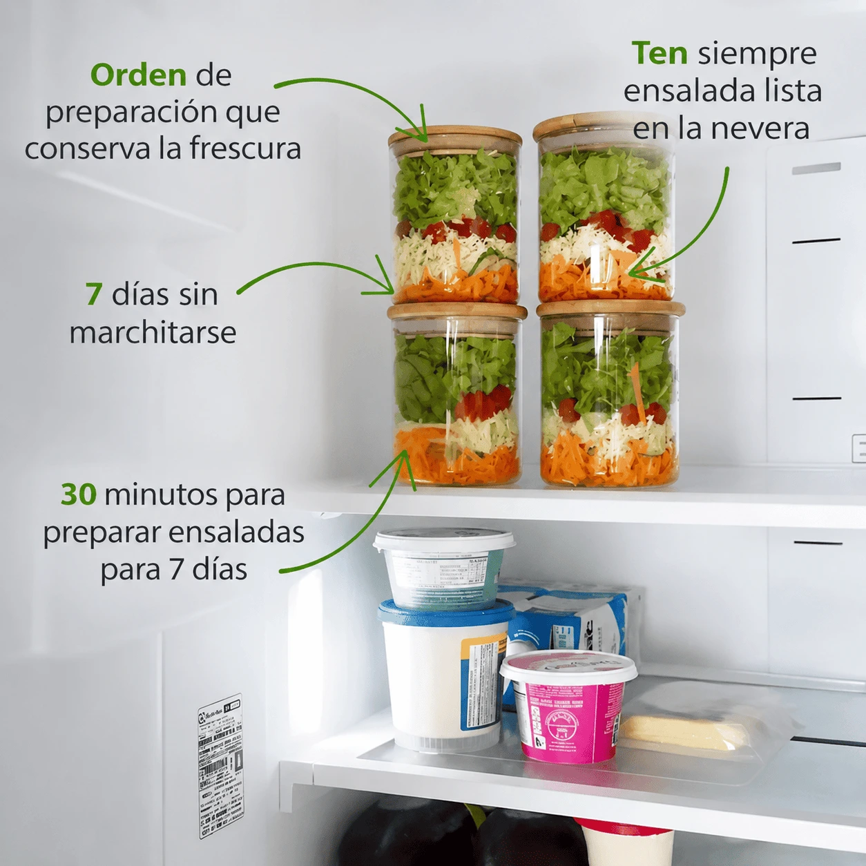 60 Recetas de Ensalada en Frasco